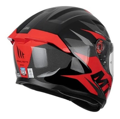 CASCO STINGER HUMMER BRAVE A1 ROJO BRILLO MT HELMETS - FRASER MOTOS