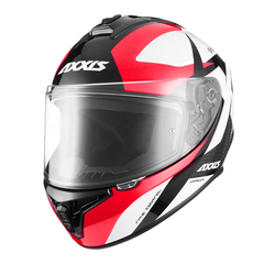 CASCO AXXIS DRAKEN X-ROAD B2 NEGRO/BLANCO/ROJO BRILLO - comprar online
