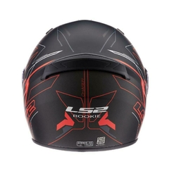 CASCO 352 ROOKIE CHASER NEGRO ROJO CON SPOILER - tienda online