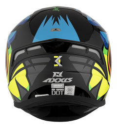 CASCO AXXIS DRAKEN PARROT A1 NEGRO BRILLO - FRASER MOTOS