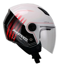 CASCO BEAT TREK BLANCO NEGRO ROJO - comprar online