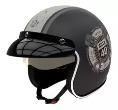 CASCO HAWK 721 RUTA 40 NEGRO MATE CON SUN VISOR Y VISERA en internet