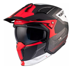 CASCO STREETFIGHTER SV TOTEM B15 ROJO MATE + SUN VISOR