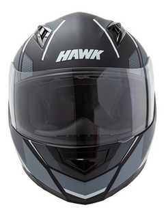 CASCO HAWK ZX3 WARRIOR NEGRO GRIS FRASER MOTOS