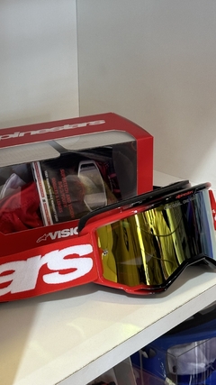 ANTIPARRAS ALPINESTARS VISION 5 BLAZE ROJO Y NEGRO - tienda online