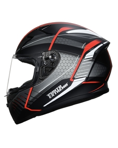 CASCO PUNTO EXTREMO 978 FAST ROJO Y NEGRO - FRASER MOTOS