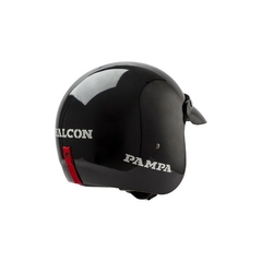 CASCO ABIERTO HALCON PAMPA NEGRO O BLANCO BRILLANTE - FRASER MOTOS