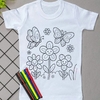 Camiseta de Colorir Flores