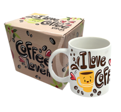 Caneca Cilíndrica 300ml - Coffee Lover I Love Cofee - Maga's Store