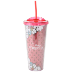 Copo Canudo Grande Com Glitter 650ml -  Branca De Neve - comprar online