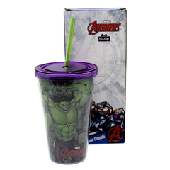 Copo Canudo 500ml - Hulk