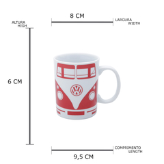 Mini Caneca Kombi Vermelha - loja online