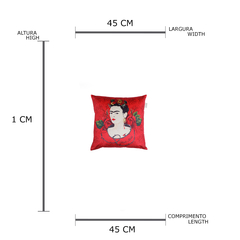 Capa de Almofada 45X45 Frida Kahlo Red Roses - Maga's Store