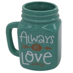 Pote Decorativo Painted Always Love Verde