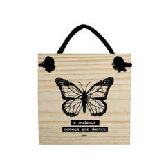 Quadro Decorativo Quadrado 15cm - Borboleta