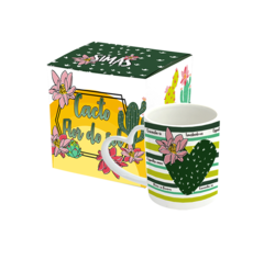 Caneca Coração - Cacto Flor do Sol