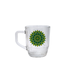 Caneca Detalhada de Vidro - Mandala Verde - comprar online