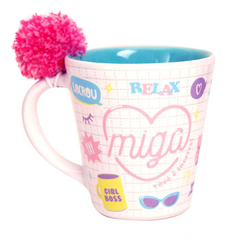 Caneca Com Pompom Amiga Incrível