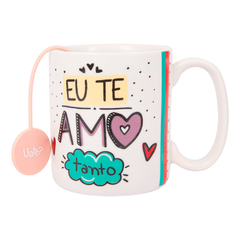 Caneca Cilíndrica com Infusor - Love Canecas - Maga's Store