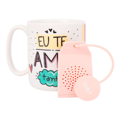 Caneca Cilíndrica com Infusor - Love Canecas