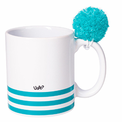 Caneca Cilíndrica 330ml Com Pompom - Love Canecas Bom dia Linda 34818 na internet