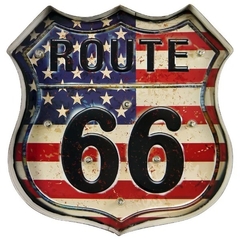 Placa com LED Route 66 EUA ZZ-41