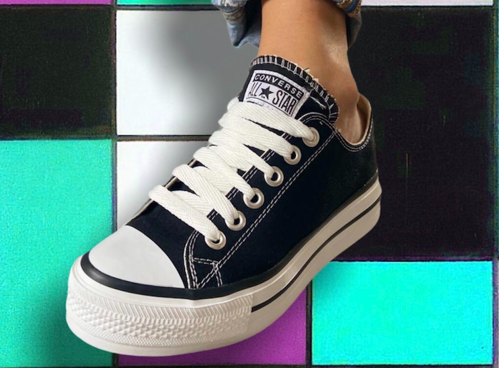 Converse lona negra sale