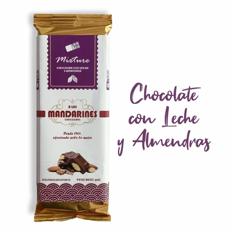 MIXTURE - Tableta de chocolate con leche y Almendras x 90gr