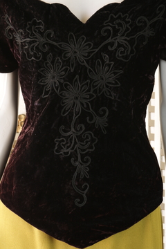 Blusa de veludo vintage P/M - loja online