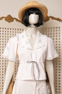 Blusa vintage de piquet P/M - comprar online