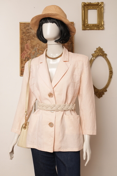 Blazer vintage de linho P/M