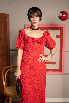 Vestido vintage LAÇO P/M - Antonieta Brechó