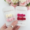 Laço gravatinha micro em veludo estilo hair clips (Unidade)