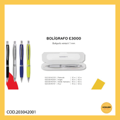 Bolígrafo E3000 Plateado