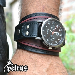 Brazalete de Cuero con reloj - comprar online