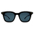 O Óculos de Sol Londres Madeira Escura Preto Fosco possui acetato preto com acabamento fosco na parte frontal e hastes de acetato estampadas com madeira escura. Lentes na cor preta.