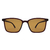 O Óculos de Sol Blade Marrom possui um design moderno, em formato quadrado, detalhes em acetato na cor marrom e lentes inteiriças na cor marrom.