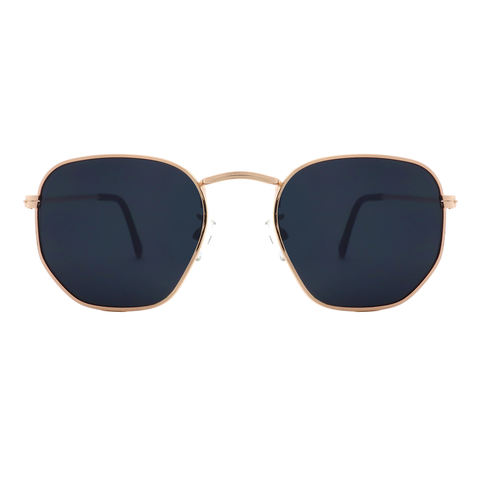 Óculos de Sol Octagonal Dourado e Preto - EVO Glasses
