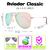 Óculos de Sol Mini Aviador Classic Rosa Espelhado na internet
