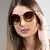 Óculos de Sol Sofia Marrom - comprar online