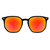 O Óculos de Sol Fire Madeira Camaleão Espelhado possui sua parte frontal em acetato preto com acabamento fosco e com haste estampada em madeira escura. Lentes espelhadas laranja. 