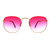 Óculos de Sol Hexagonal Rosa Degradê