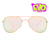 Óculos de Sol Mini Aviador Classic Rosa Espelhado