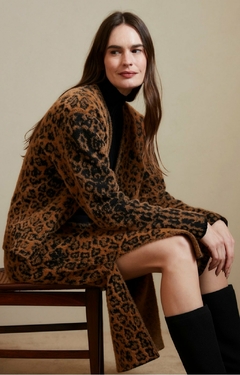 casaco feminino animal print ambicione by anselmi tricot