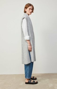 colete feminino longo em tricot anselmi ambicione
