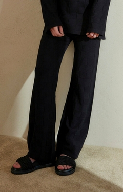 calça de modal preta feminina