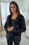casaco feminino da malharia anselmi coleção inverno ambicione 2024 preto gamulã