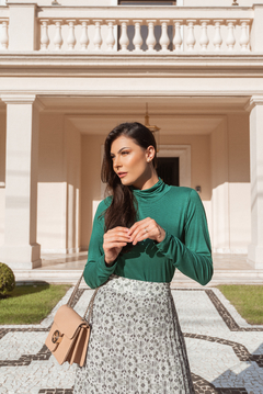Saia lurex plissada outlet