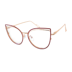 Armazones de Lentes Donna 95597 C8 Rojo/Dorado