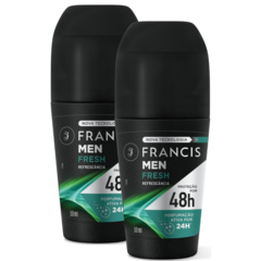 Kit com 2 Desodorante Roll On Men Fresh
